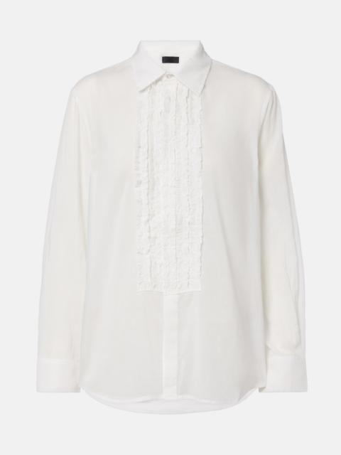 NILI LOTAN Nathael ruffled cotton poplin shirt