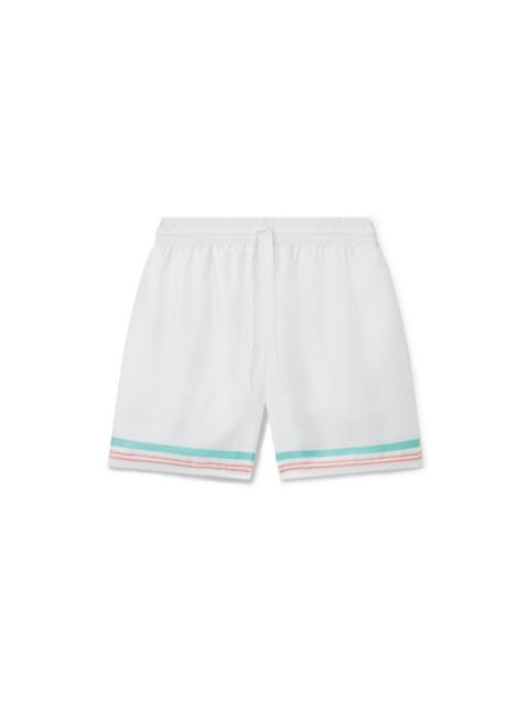 CASABLANCA Tennis Club Icon Silk Shorts