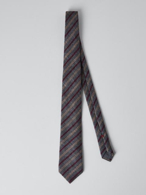Brunello Cucinelli Wool regimental stripe tie
