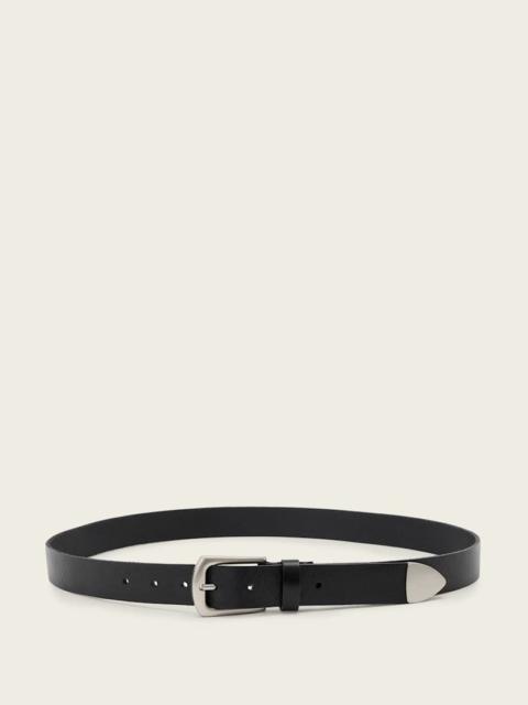 ALLSAINTS TEO SLIM LEATHER BELT