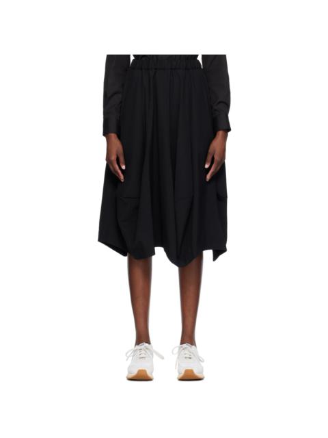 Comme des Garçons Comme des Garçons Black Paneled Midi Skirt