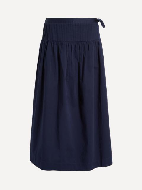 DAMSON MADDER. Josie Navy Cotton Midi Skirt