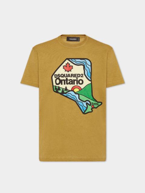 DSQUARED2 BEST FADE DYED COOL FIT MAP T-SHIRT