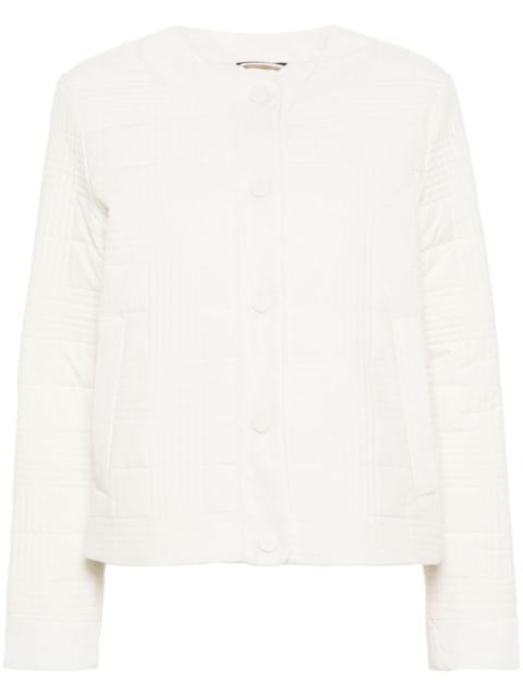 BOSS check-pattern padded jacket