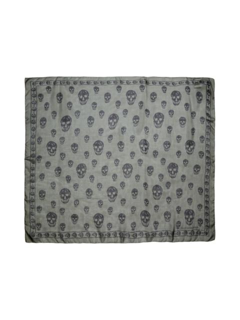 Alexander McQueen Skull Silk Scarf in Kaki/Black at Nordstrom