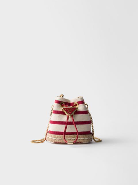 Prada Striped fabric mini-pouch