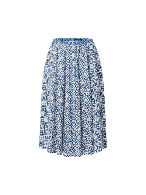 Louis Vuitton Monogram Flower Tile Midi Skirt