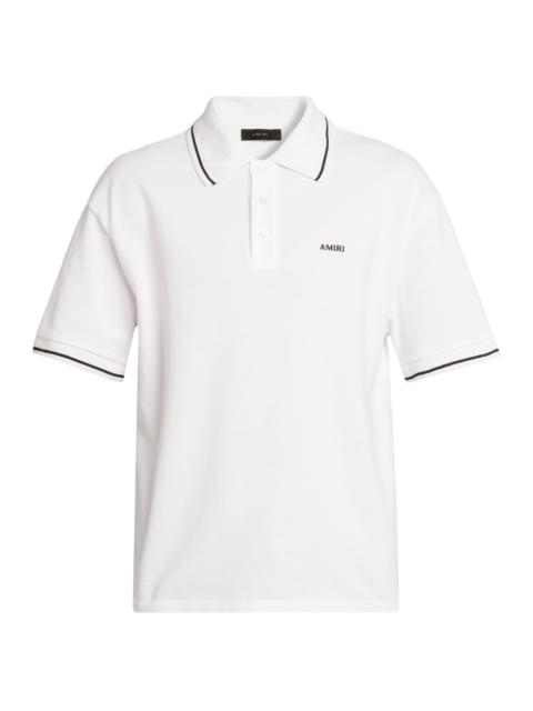 AMIRI Men's Logo Cotton Polo Shirt - White