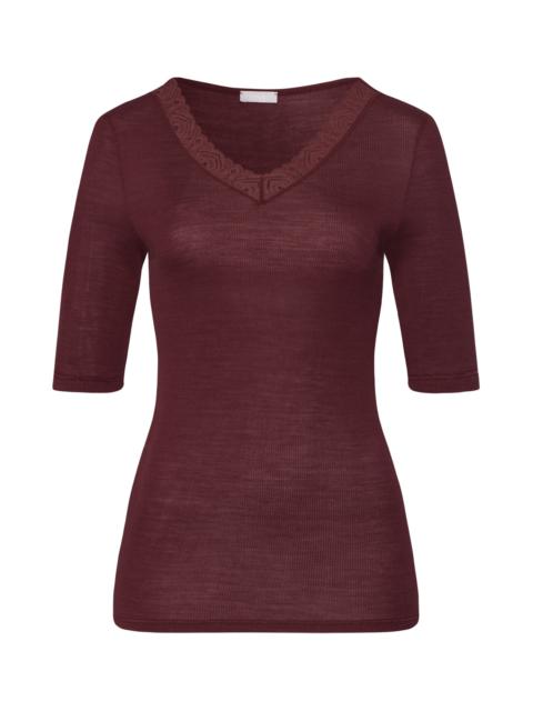 HANRO Woolen Lace Lace Trim Wool And Silk Top