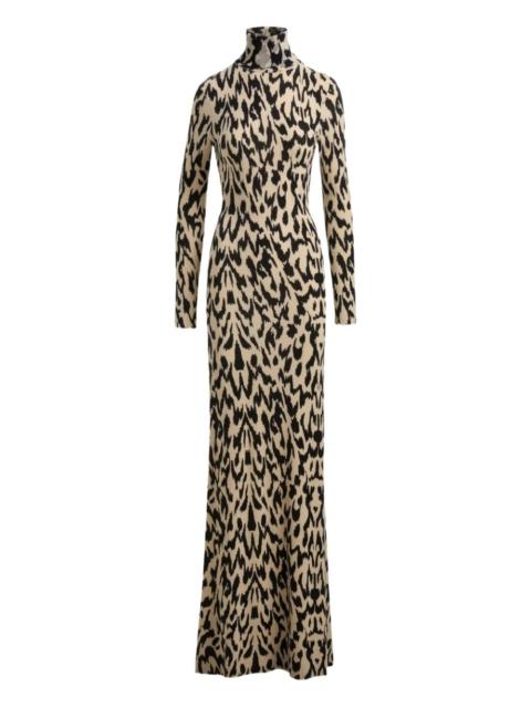 BRANDON MAXWELL Camille leopard-print dress