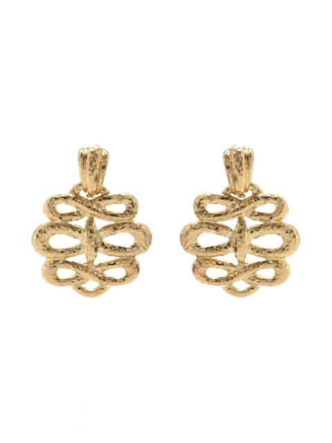 DAVID WEBB Triple Infinity Hammered Earrings