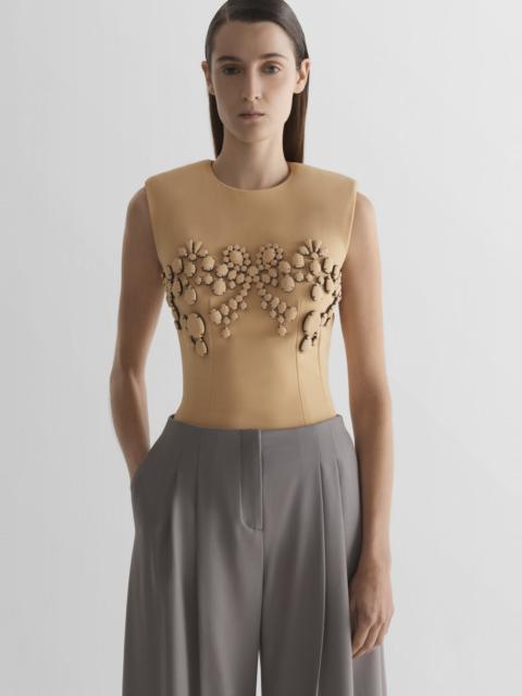 MUGLER Embroidered Top