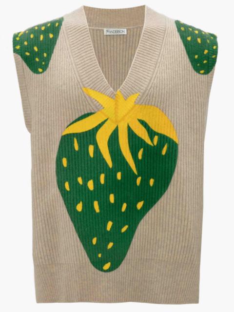 JW Anderson STRAWBERRY V-NECK VEST