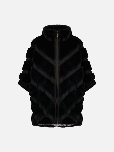 CAMILLA FAUX FUR SHORT SLEEVE SLOUCH JACKET