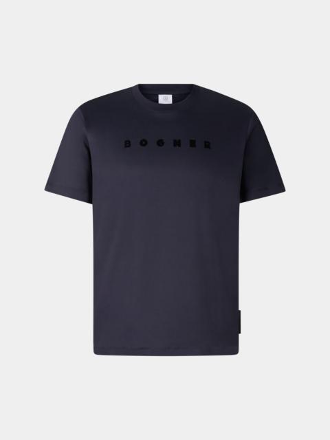 BOGNER Cotton T-shirt Lukas in Navy blue