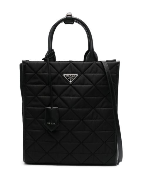 Re-Nylon quilted tote bag