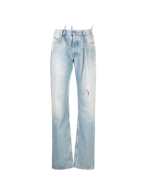 THE ATTICO embellished low-rise tapered jeans