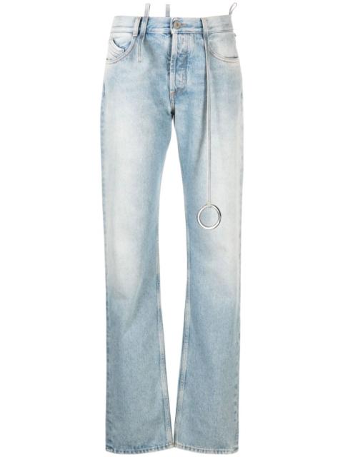 THE ATTICO embellished low-rise tapered jeans