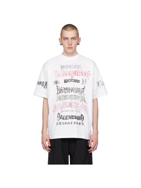 BALENCIAGA White DIY Metal T-Shirt