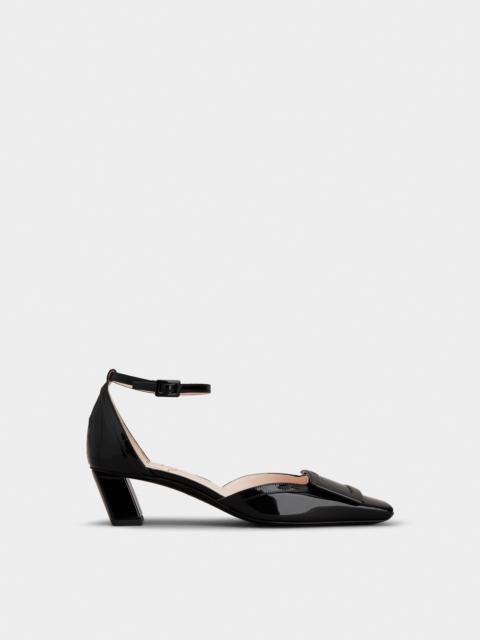 Roger Vivier Belle Vivier Ankle Strap Lacquered Buckle Pumps in Patent Leather