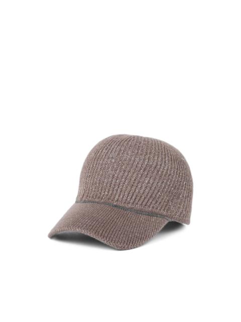 Brunello Cucinelli lurex-ribbed baseball cap