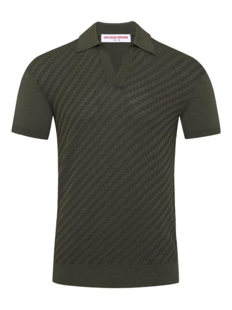 ORLEBAR BROWN Horton jacquard polo-collar top