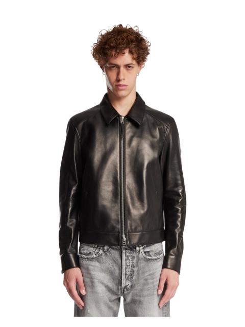 TOM FORD Black Leather Zip Jacket