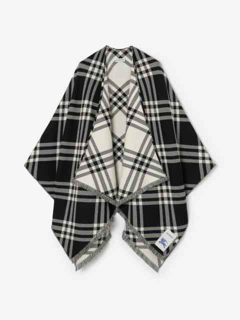 Burberry Check Wool Silk Cashmere Cape