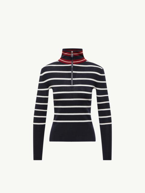 Moncler Striped Wool Turtleneck Sweater