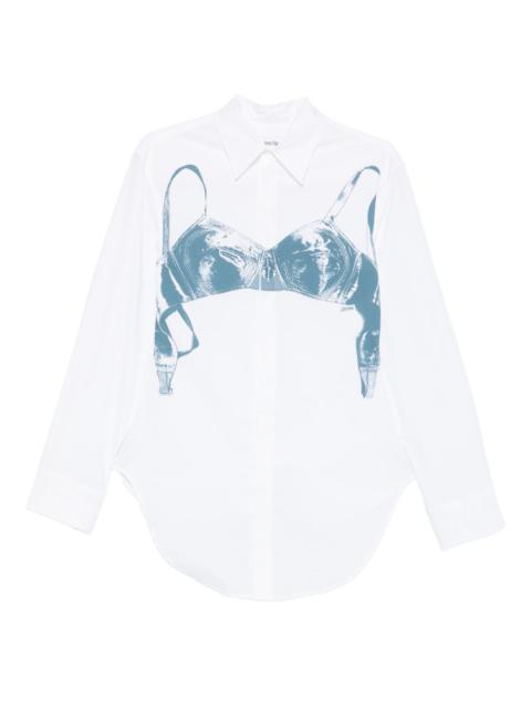 Jean Paul Gaultier Bra-print cotton shirt