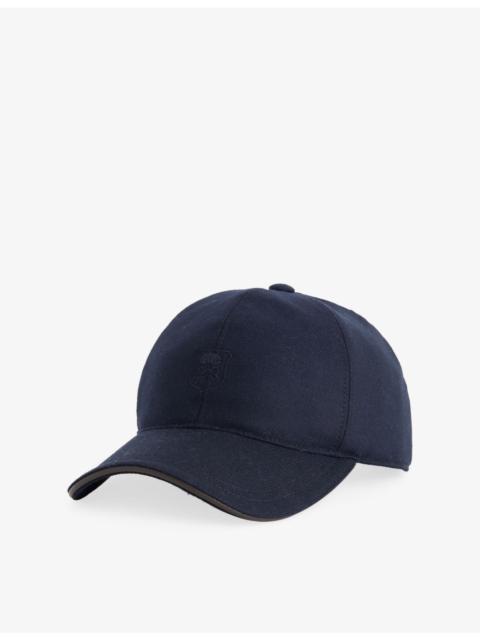 CORNELIANI Logo-Embroidered Stretch Wool and Cashmere Baseball Cap