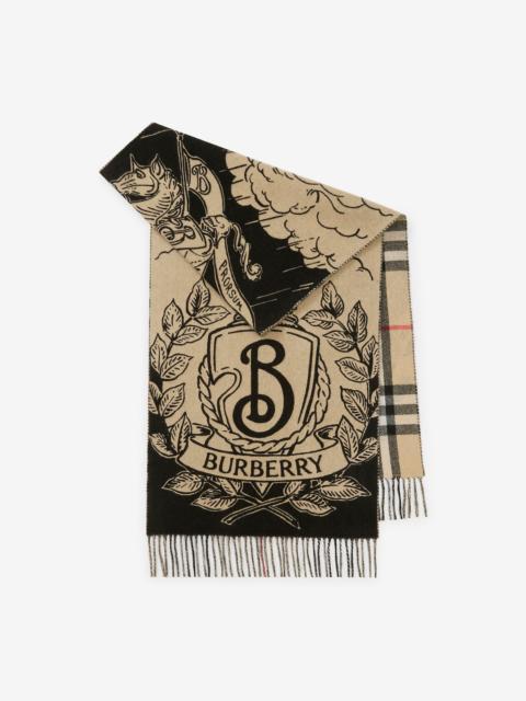 Burberry Wide Reversible Stormy Knight Scarf