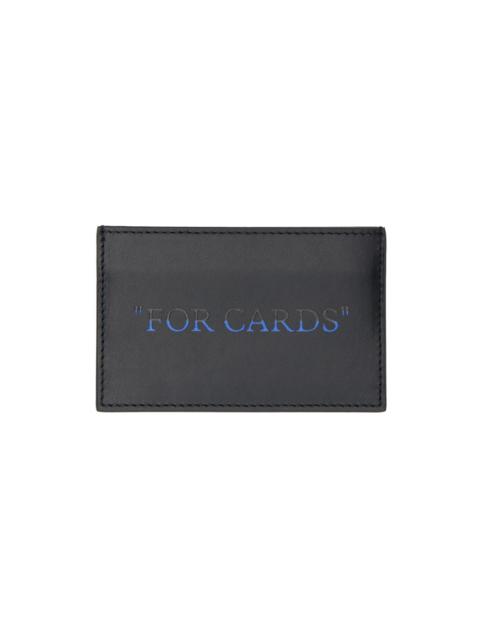 Off-White Black Quote Bookish Card Holder