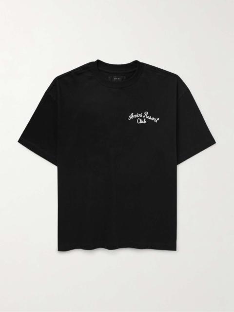AMIRI Spirit Oversized Logo-Embroidered Cotton-Jersey T-Shirt