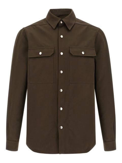 Rick Owens Outershirt snap button pockets shirt