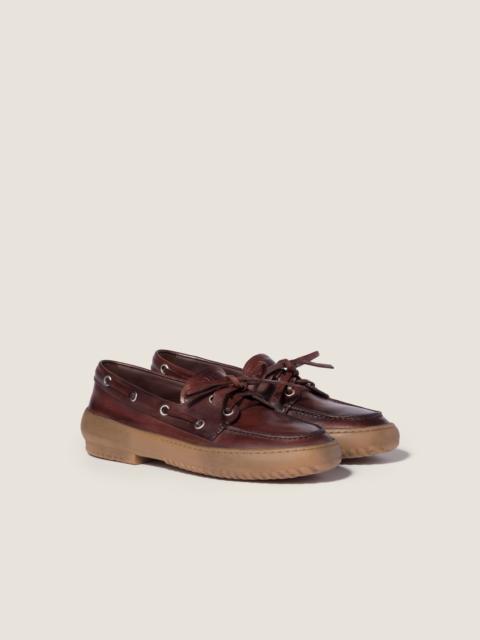 Miu Miu Leather Deck shoes