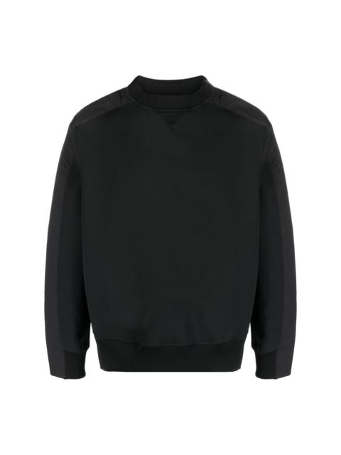 zip-detail long-sleeve sweatshirt
