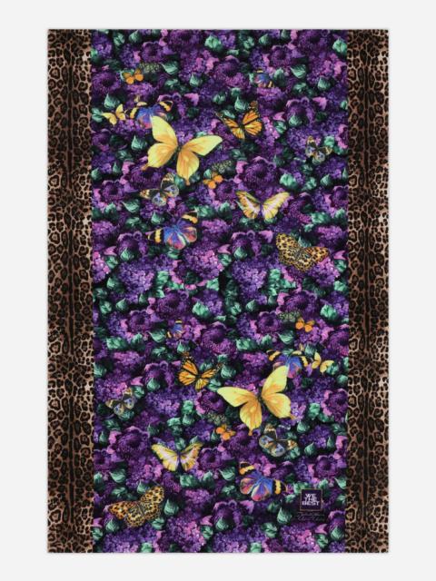 Dolce & Gabbana Butterfly-print terry cloth beach towel