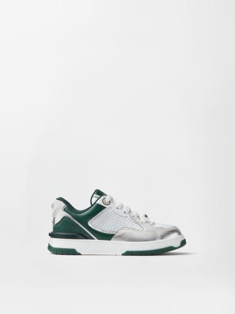 VERSACE Biggie Basket Metallic Nappa Sneakers