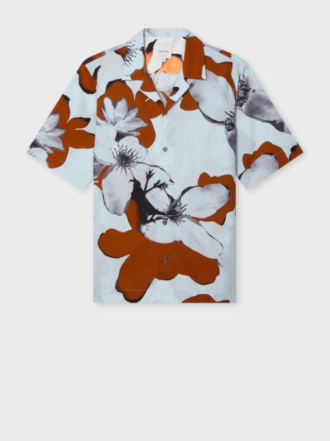 Paul Smith Sky Blue Floral Print Shirt