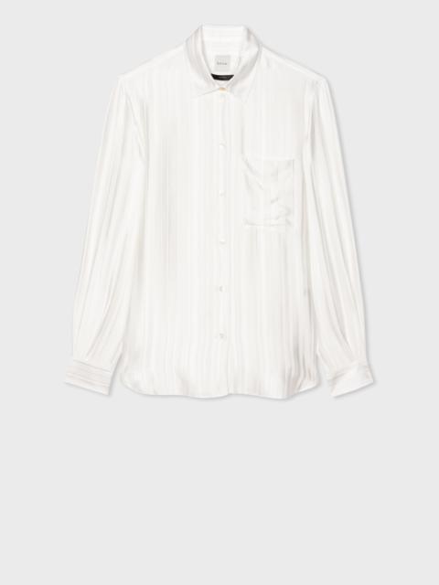 Paul Smith Women's White 'Shadow Stripe' Shirt