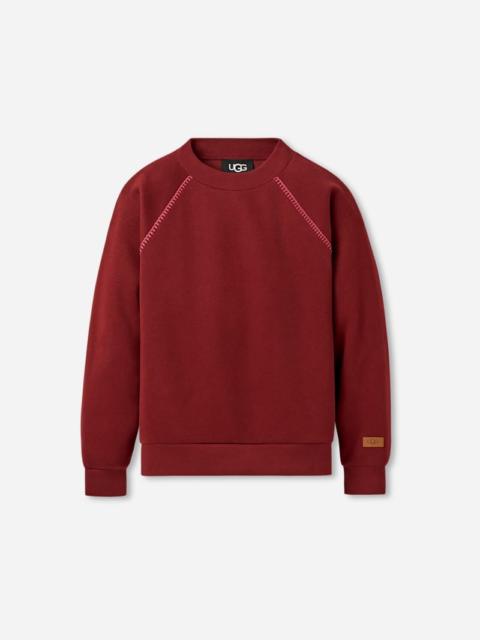 UGG ® Women's Classic Crewneck Cotton Blend/Recycled Materials Tops in Coffee Berry