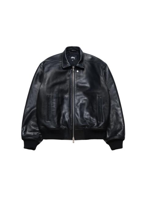 Stüssy Stussy Leather Flight Jacket Black