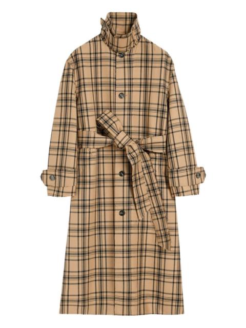 AMI Paris belted checked coat