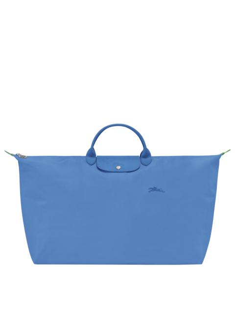 Le Pliage Green M Travel bag Cornflower - Recycled canvas