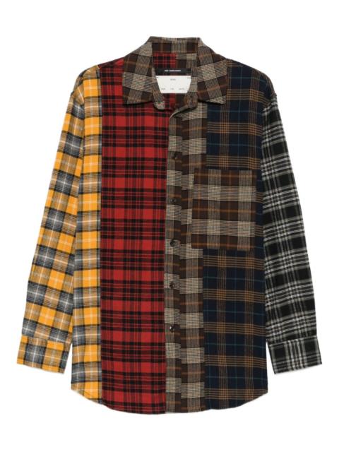 Song for the Mute color-block check shirt