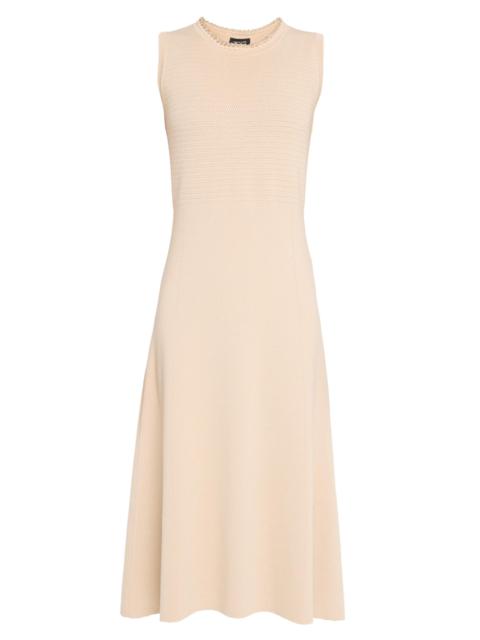 FABIANA FILIPPI Women's Compact Wool-Cotton Knit Midi-Dress - Acero