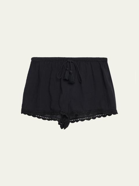 ULLA JOHNSON Aran Coverup Shorts