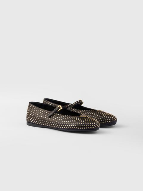 Prada Suede ballerinas with crystals | REVERSIBLE