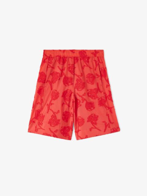 GANNI SHORTS IN RED FIL COUPE